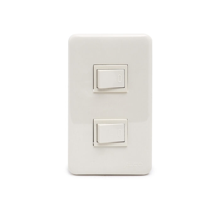 Classic Series 2 Gang 1 Way Switch Set