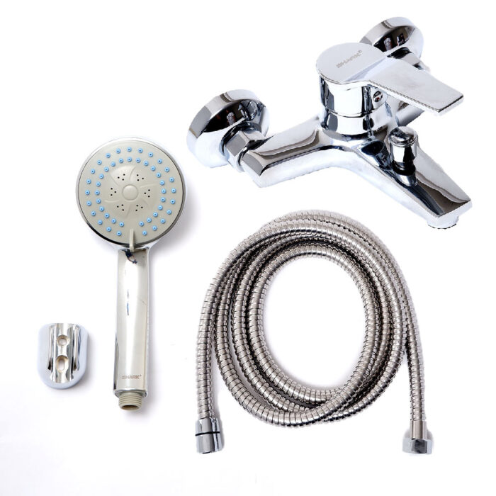 Brass Bath Hot And Cold Mixer Bathroom Faucet With Hand Shower Set