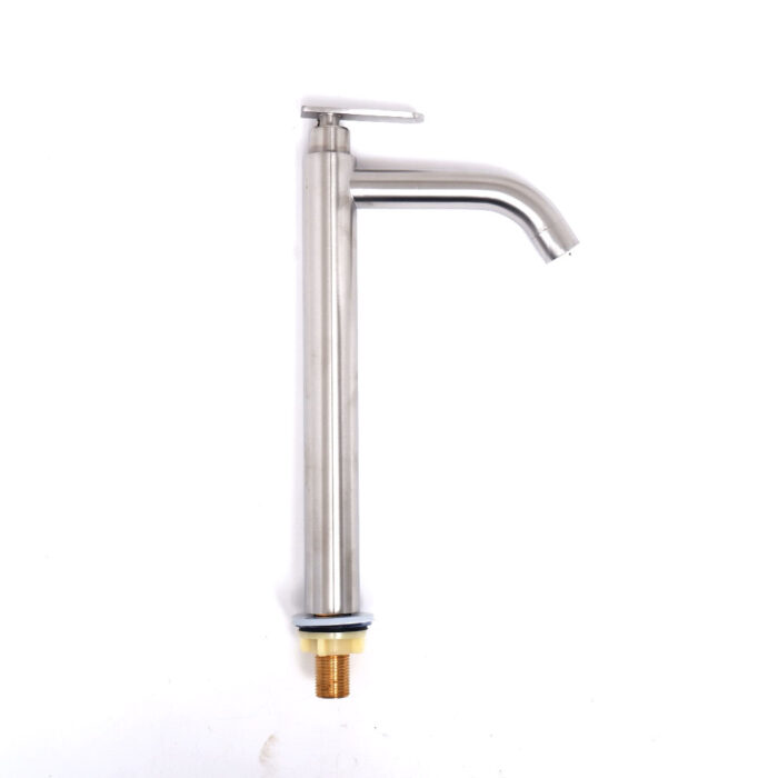 Basin Faucet Stainless Nickel Finish Tall-Cold Line