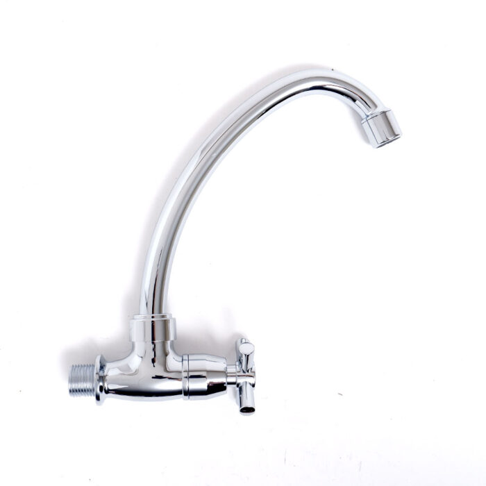 ABS Gooseneck Faucet-Wall Mounted Chrome Plated