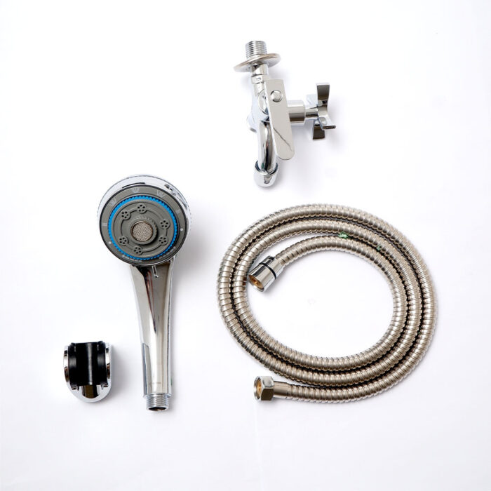 Telephone Hand Shower 5 Way With 2 Faucet Set