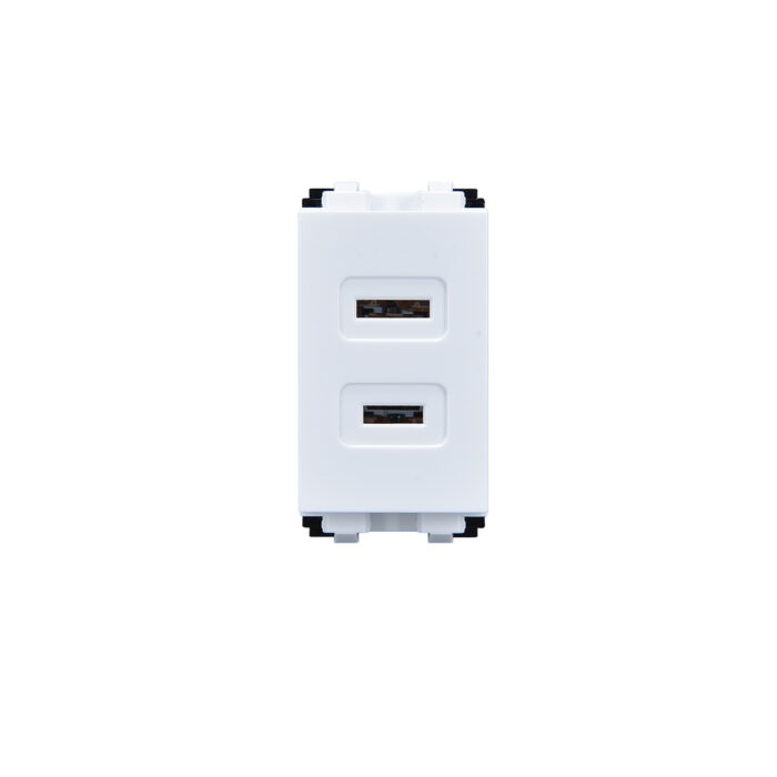 Wide Series Flat Pin Outlet 16A Module