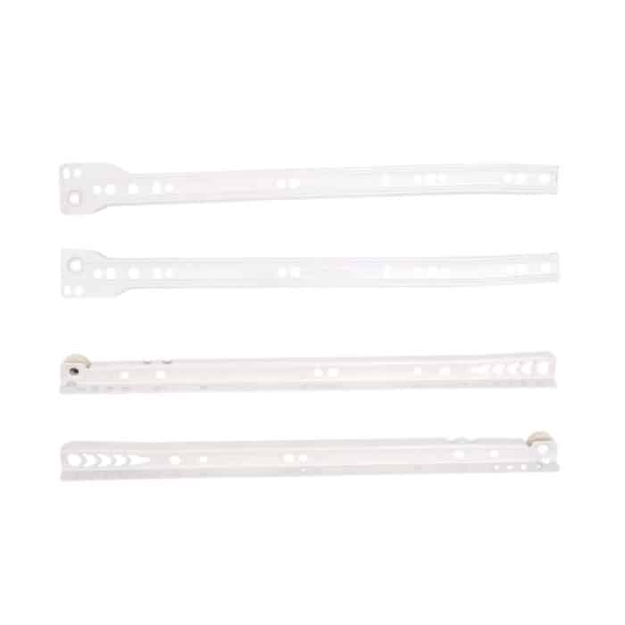 Drawer Slide Powder Coated White 14"