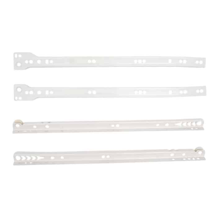 Drawer Slide Powder Coated White 16"