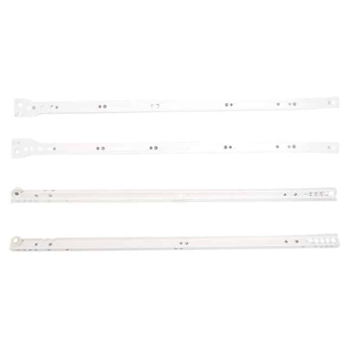 Drawer Slide Powder Coated White 24"