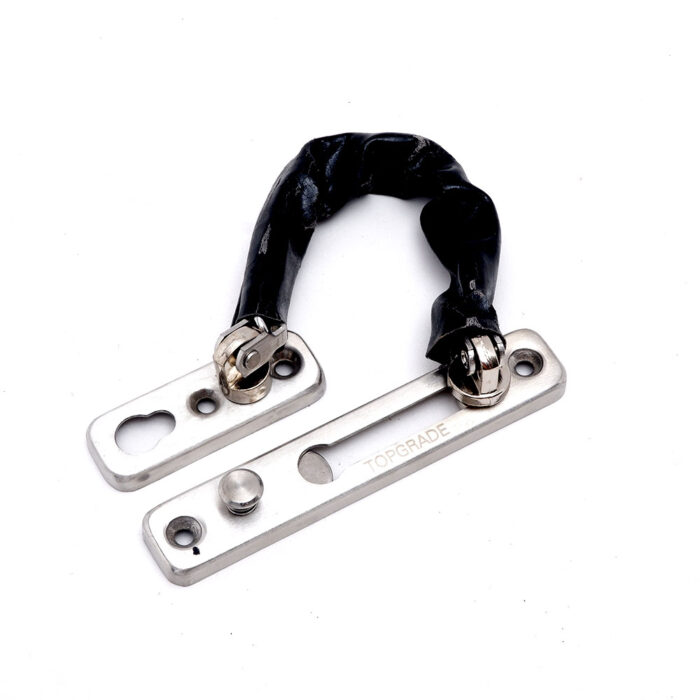Heavy Duty Door Chain with Leather Stainless Steel