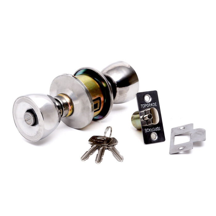 Cylindrical Knob Lockset Polished Stainless Steel