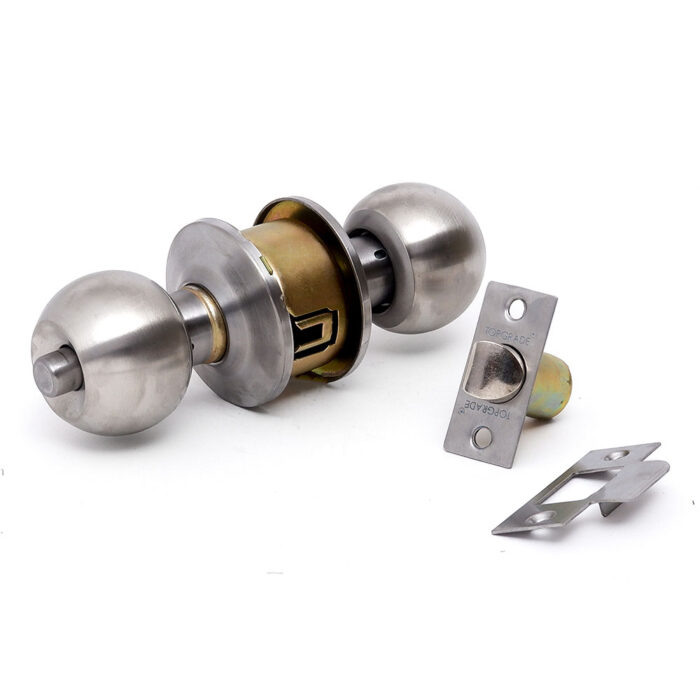 Cylindrical Bathroom Lockset Stainless Steel