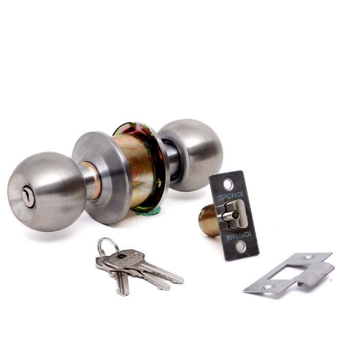 Cylindrical Knob Lockset Stainless Steel