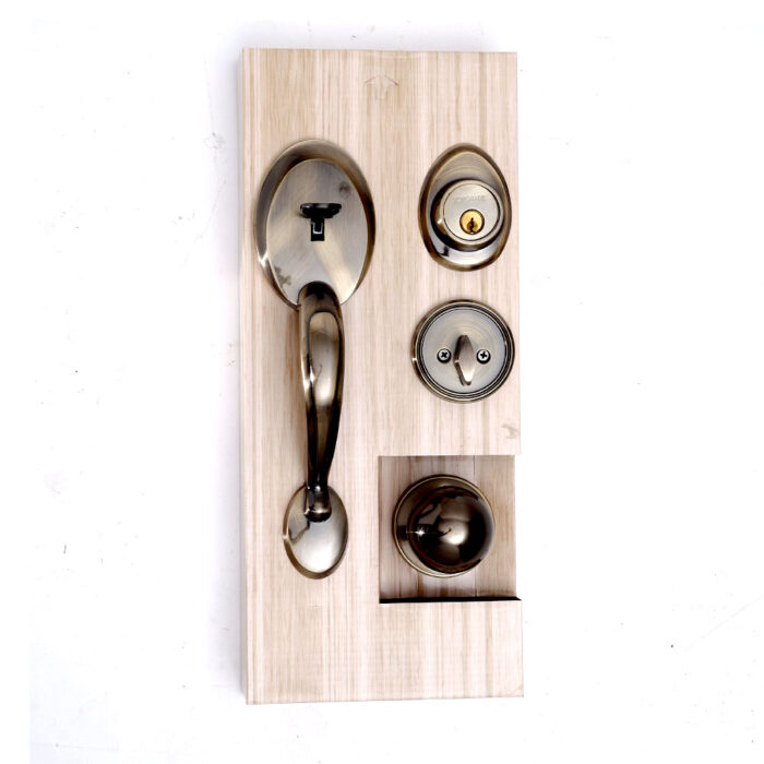 Handle Lock 1 Cylinder & 1 Handle Antique Brass