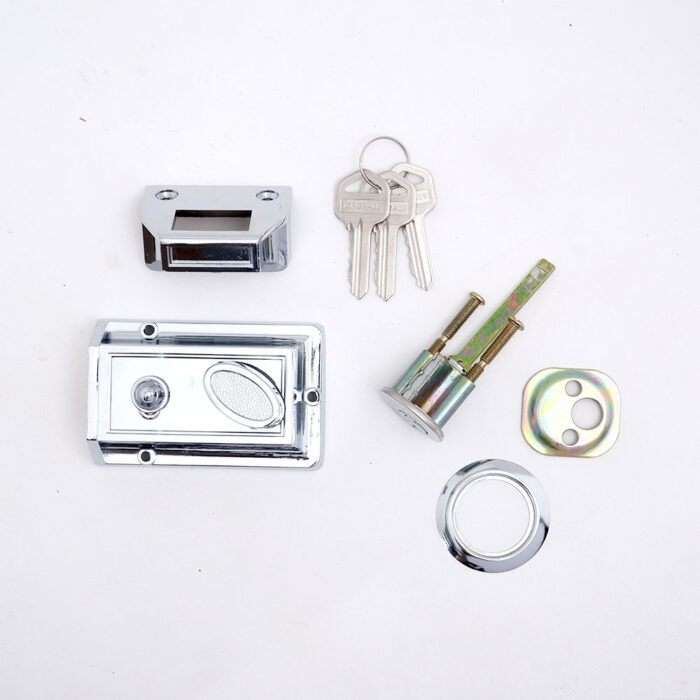 Rim Night Latch Chrome Plated