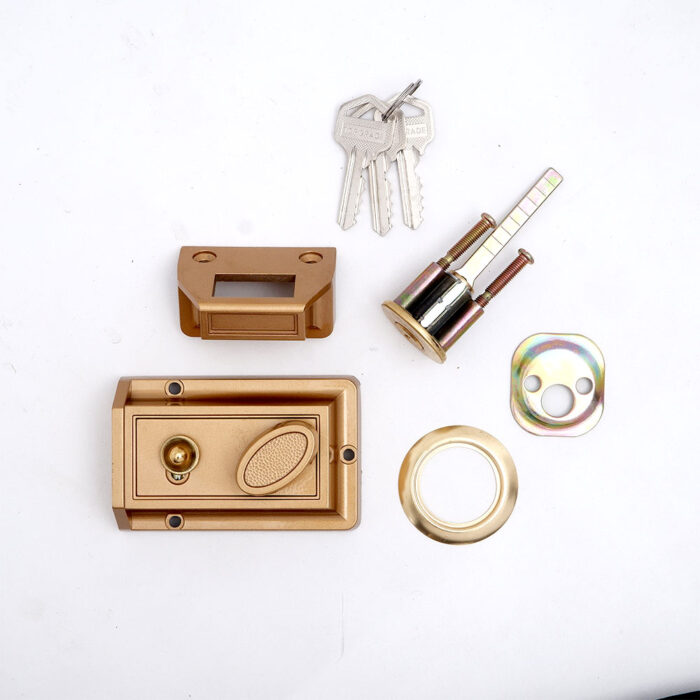 Rim Night Latch Golden