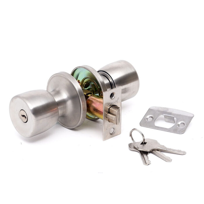 Tubular Knob Lockset Stainless Steel
