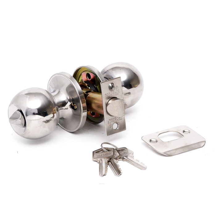 Tubular Knob Lockset Polished Stainless Steel