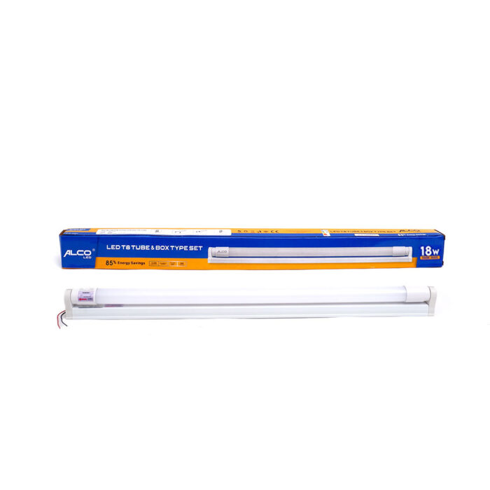 LED T8 Tube & Box Type Set – Single Ended 18W Warm White