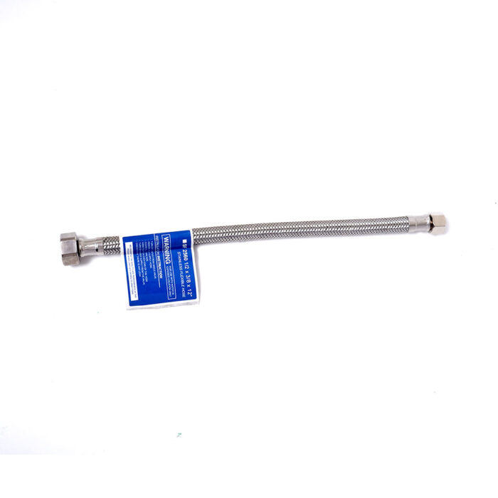 Stainless Flexible Hose 1/2" x 3/8" x 12"