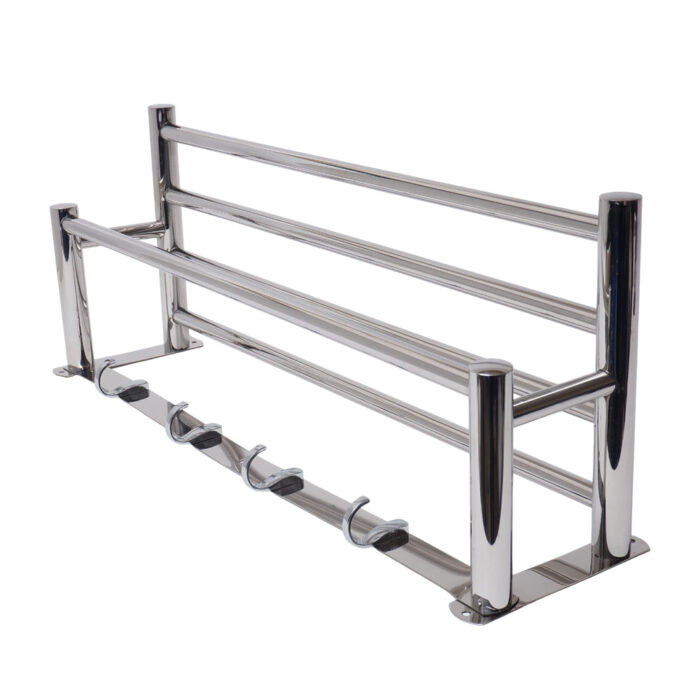Stainless Towel Bar / Shelf - with Hook