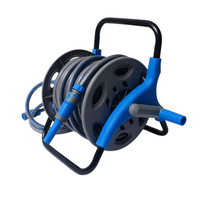 Portable Hose Reel with Set of Garden Hose 1/2" x 20m