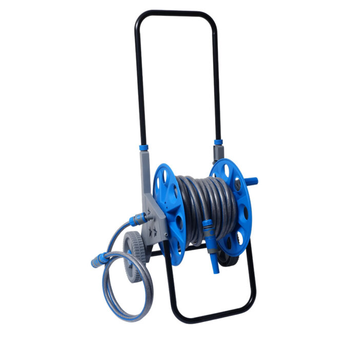 Portable Hose Reel with Set of Garden Hose 1/2" x 30m