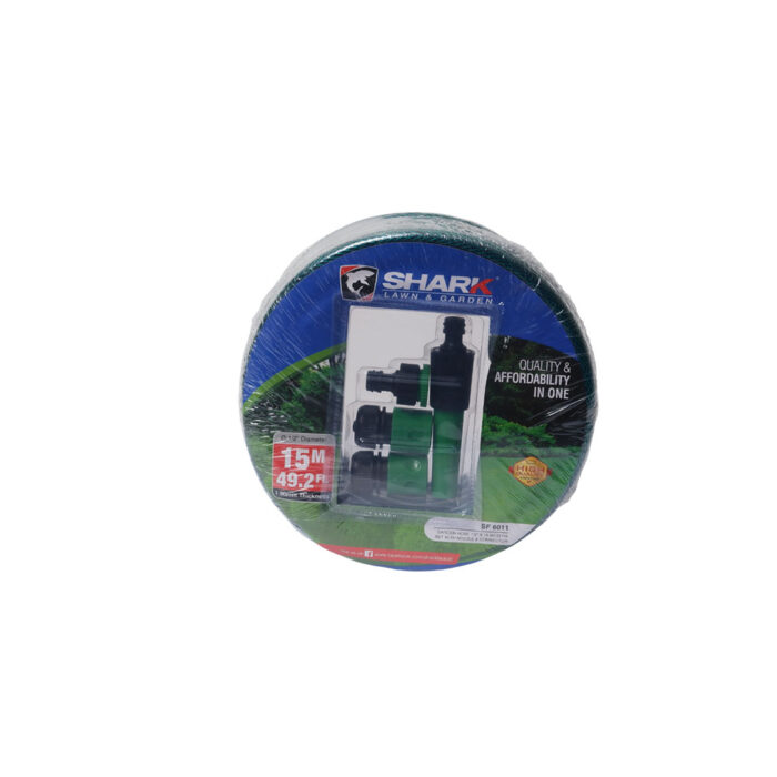 Garden Hose Set with Nozzle & Connector 1/2" x 15m