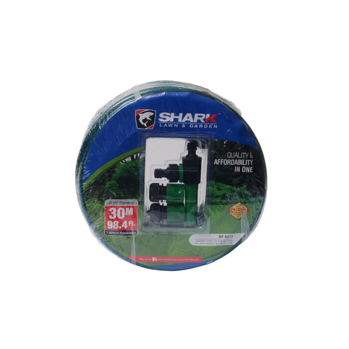 Garden Hose Set with Nozzle & Connector 1/2" x 30m