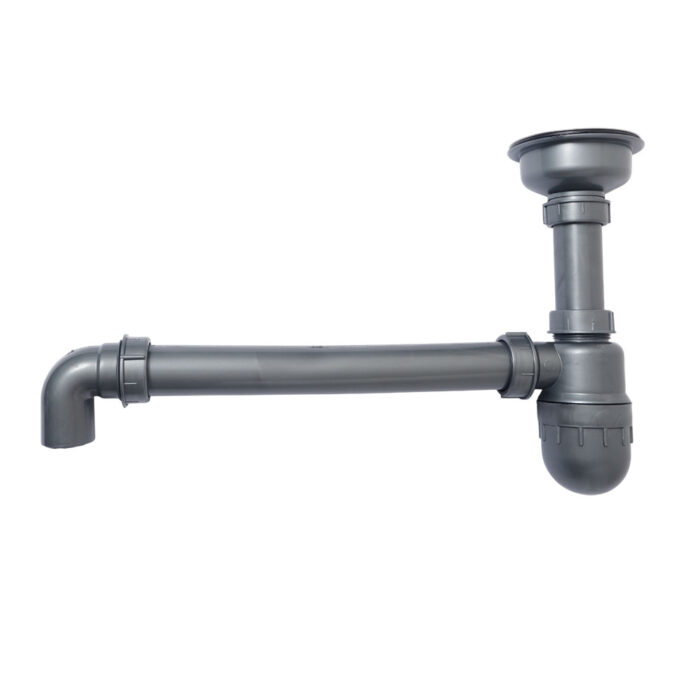 Basket Strainer and P-Trap for Single Bowl Kitchen Sink