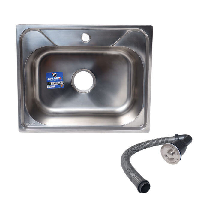 Stainless Steel Kitchen Sink Single Bowl 20.8" x 17" x 7"
