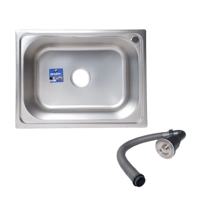 Stainless Steel Kitchen Sink Single Bowl 24" x 17" x 7"