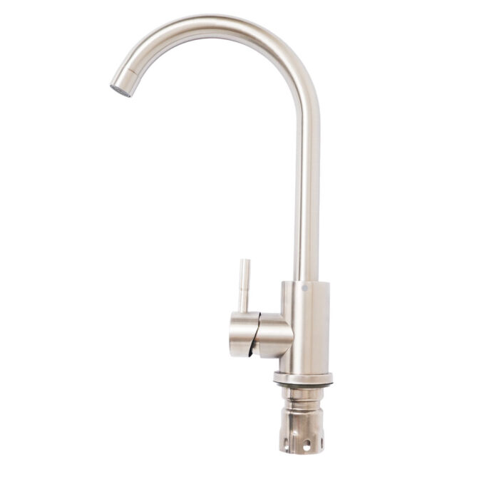 304 Stainless Steel Kitchen Faucet Hot & Cold Line - Vertical Type