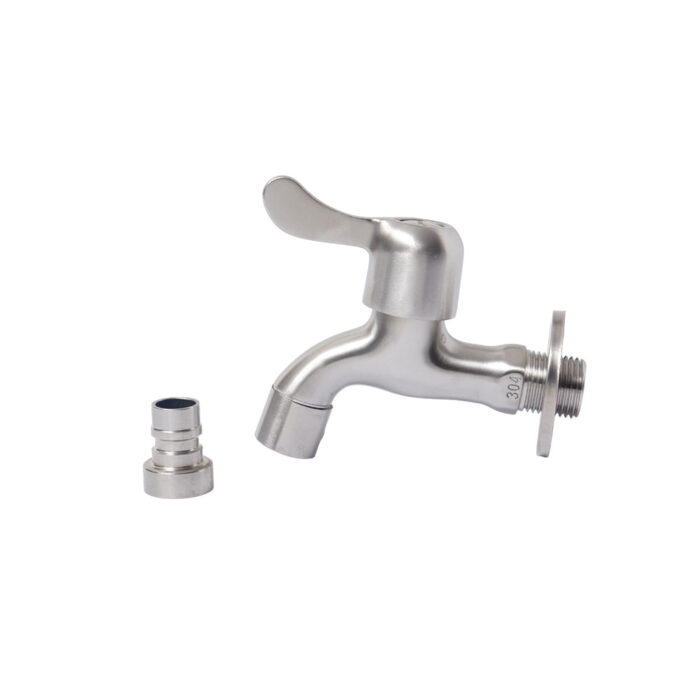 304 Stainless Steel Wall Faucet 1/2" x 2" Cold Line