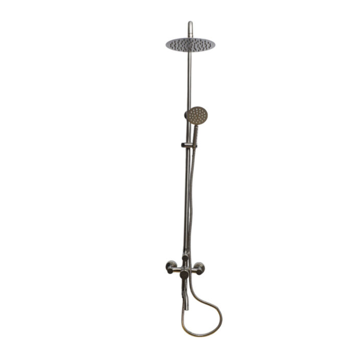 304 Stainless Steel Shower Set Mixer Round - Hot & Cold Line