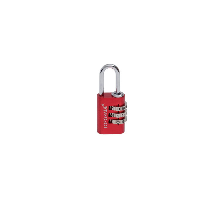HD Luggage Combination Aluminum Padlock (Red) - 3 Dials