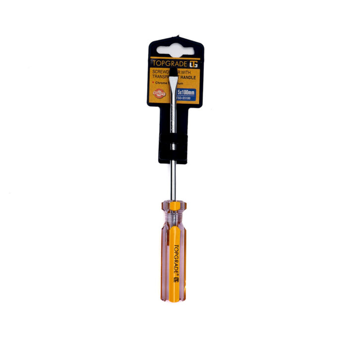 Slotted Screwdriver with Transparent Handle 5 x 100mm