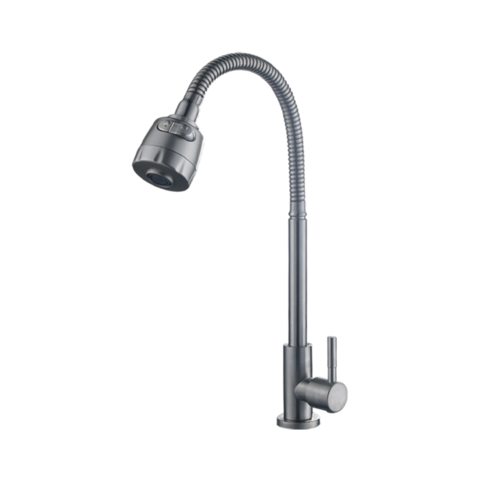 Stainless Flexible Gooseneck Faucet - Vertical Tap